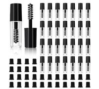 30 PCS Small Empty Mascara Tube, Black 3ml Empty Mascara Tube and Wand, For Small Sample Eyelash Serum Tubes Container