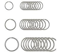 30 Pcs Small Silver Key Rings - Round Metal Split Rings for Keys Organization, Jewellery Making, Craft & DIY Accessory