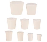 30 Pcs Solid Rubber Stoppers, Solid Rubber Bungs Plugs, Rubber Tapered Laboratory Pipe Tube Tank Bottle Holes Push-in Sealing Bungs Plugs Stoppers, 9 Different Sizes, (000# -7#)