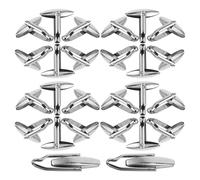 30 Pcs Stainless Steel Cufflinks Set for Men, Silver Detachable | Smooth Delicate Finish, Wear Resistant Build, Simple Stylish Look, Convenient Carry, for Events