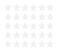 30 Pcs Star Patches Iron On, Ymapinc Star Patches White Iron On Stars Sew Embroidered Patch Appliques Embellishments for Clothing Jean Bags Hats Repair Decoration