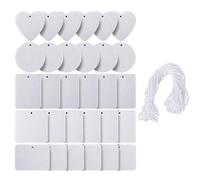 30 PCS Sublimation Air Freshener Sheet with Resilient Cord Felt Thermal Transfer on Both Sides of Key Chain Hanging Felt Christmas