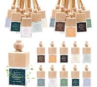30 Pcs Team Gift Bulk for Staff Appreciation Gifts Car Air Freshener Diffuser Hanging Car Empty Glass Oil Diffuser Valentine's Thank You Gifts for Coworker Teachers Nurse