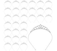 30 Pcs Tiaras Crowns Headbands for Women Girls, Silver Princess Tiara Bulk, Tiaras Rapunzel Crowns for Wedding Birthday Crystal Tiara for Prom, Bride, Pageant, Halloween
