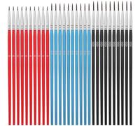 30 Pcs Tiny Paint Brushes Set, 3 Colors Small Paint Brush with Fine Tip for Miniature Models, 3 Sizes Micro Paints Brushes for Acrylic Watercolor Acrylics Oil Painting