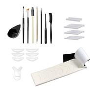 30 PCS TOOL KIT LASH LIFT AND LASH AND BROW TINTING APPLICATION SET MIXING BOWL, SLANTED BRUSH, RODS, SILICONE CURLERS, Y APPLICATOR, BRUSHES, STICK, AND EYE PROTECTION PADS FOR LASH LIFT AND TINTING