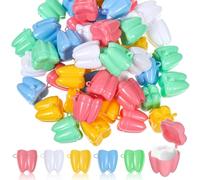 30 Pcs Tooth Container for Lost Teeth Kids, Lost Tooth Holders for Kids.Plastic Tooth Holders for Boys Girls Kids Keepsake, Party Favor, Goodie Bag Fillers, Dentist Office, 5 Colors, 0.74 X 0.66 Inch