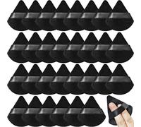 30 Pcs Triangle Powder Puff,Loose Powder Mineral Powder Velour Puff,Setting Powder Puff for Face,Makeup Puff for Contouring