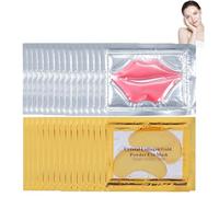 30 PCS Under Eye Gel Patches and Lip Mask Set,Gold Eye Patches for Dark Circles and Puffy Eyes,Moisturizing Nourishing Lip Mask for Dry Lips,Skincare Eye Care Pads and Collagen Lip Sheet Mask