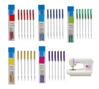30 Pcs Universal Sewing Machine Needles - Colorful Coded Needles Compatible with Singer, Brother & Most Old Machines - 5 Sizes for Home Sewing, Quilting & DIY Fabrics
