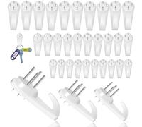 30 Pcs Upgraded Non Trace Picture Hooks -3-Size Set for Plasterboard Walls, Lime & Cement - Easy Install, No Damage, Holds Photos, Mirrors & Artwork