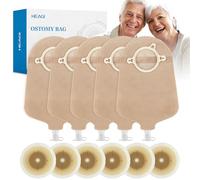 30 PCS Urostomy Bag Ostomy Supplies, 2 Piece Stoma Bags for Colostomy Ileostomy Stoma Care, Max Cut 45mm (20 X Colostomy Bags+ 10 X Skin Barrier)