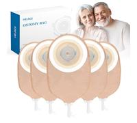 30 PCS Urostomy Bag Urostomy Supplies, One-Piece Drainable Urostomy Pouch with Measure Card for Colostomy Ileostomy Stoma Care, Cut-to-Fit, 45 mm Max