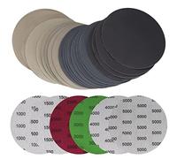 30 Pcs Wet and Dry Sanding Discs 125 mm/5 inch, Round Sandpaper Discs Grit 1000/1500/2000/3000/4000/5000 Hook and Loop, Orbital Sanding Discs Disk Pad Set for Wood, Metal, Car Polishing
