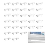 30 PCS Window Drain Caps, Weep Hole Covers for UPVC Windows and Doors, Standard Size ABS Drainage Caps for Double Glazing Vents Replacement, Waterproof, 40 x 10mm, Fits Most Drainage Slots, White