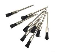 30 Pcs Wire Wheel Brush Set for Rotary Tools, Bristle Cup Pen T Type Polishing Brushes 2.35mm Shank for Metal Rust Removal and Grinding
