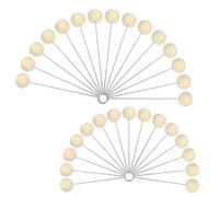 30 PCS Wool Daubers Ball Brush Leather Dye Tool with Metal Handle, Shoe Dye Applicator Brush Wool Balls Brushes, Dauber Applicator for Oil Leather Craft Tools and Supplies for DIY Crafts Shoe Polish