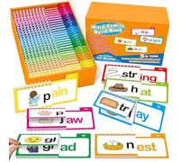 30 PCS Word Family Build Book Phonics Flash Cards,Read and Rhyme Flip Books | Sight Words Flash Cards Kindergarten, Learn to Read Flip Books for Kids Homeschool Preschool Classroom Must Haves
