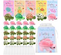 30 PCS You're Turtley Awesome Stuffed Plush Funny Employee Appreciation Gift Bulk Staff Coworker Inspirational Turtle Party Favor Animal Thank You Card for Nurse Classroom Graduation Teacher