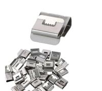 30-Piece 304 Stainless Steel Cable Clamps - For 5.0-6.5mm Diameter Cables, Photovoltaic Solar and Trailer, Tool-Free Installation