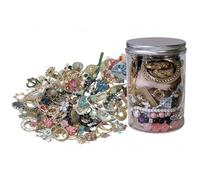 30-Piece Alloy Random Silver Jewelry Mystery Jar with Clear Jar & Silver Lid, Includes Earrings, Necklaces, Rings, Hair Clips for Gifting, Daily Wear, Party Favors