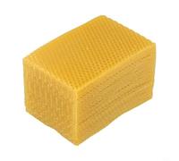 30-Piece Beeswax Hive Foundation Sheets (13.2 x 9 cm / 5.24 x 3.54 in), Natural Yellow Wax for Beekeeping for Nest Building, DIY Candle Making & Craf