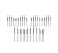 30-Piece Carbide End Mill Set - Precision CNC Router Bits for PCB Milling, 1/8" Shank, 0.5/0.6/0.7mm Sizes