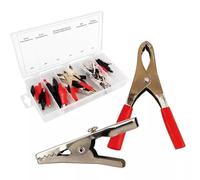30 Piece Electrical Test Clips and Battery Terminal Connectors Assortment Kit with Storage Box For Workshop Diy and Automotive Use