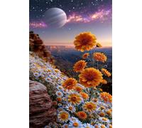 30 Piece Jigsaw Puzzles for Adults, Cliff Flowers 9.8x7.9 inch, Challenging Brain Teaser Puzzle, Premium Cardboard Hobby Gift for Adults & Seniors