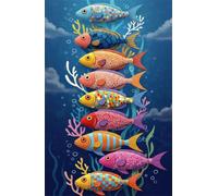 30 Piece Jigsaw Puzzles for Adults, Colorful Fish Classic Puzzle, 9.8x7.9 inch, Premium Interlocking No Dust, Family Indoor Activity