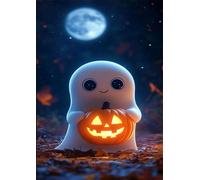 30 Piece Jigsaw Puzzles for Adults, Educational Games, Difficult, Logic Puzzles, Moon Ghost Pumpkin Puzzles for Adults, Puzzle 30 Pieces