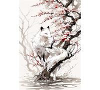 30 Piece Jigsaw Puzzles for Adults, Flower Animal Foxes 9.8x7.9 inch, Challenging Brain Teaser Puzzle, Premium Cardboard Hobby Gift for Adults & Seniors