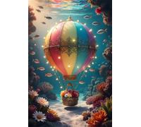 30 Piece Jigsaw Puzzles for Adults, Hot Air Balloons Ocean 9.8x7.9 inch, Challenging Brain Teaser Puzzle, Premium Cardboard Hobby Gift for Adults & Seniors