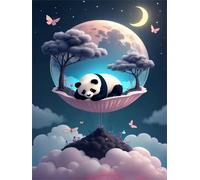 30 Piece Jigsaw Puzzles for Adults, Impossible Hard Difficult Challenging jigsaw puzzle 30 pieces adult Puzzles Classic Educational Games 25x20cm,Moon Panda Cloud