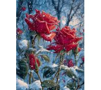 30 Piece Jigsaw Puzzles for Adults, Impossible Hard Difficult Challenging jigsaw puzzle 30 pieces adult Puzzles Classic Educational Games 25x20cm,Snow Rose Tree