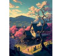30 Piece Jigsaw Puzzles for Adults, Impossible Hard Difficult Challenging jigsaw puzzle 30 pieces adult Puzzles Classic Educational Games 25x20cm,Sunset Scenery Countryside