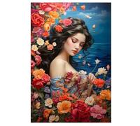 30 Piece Jigsaw Puzzles for Adults, Impossible Hard Difficult Challenging jigsaw puzzle 30 pieces adult Puzzles Classic Educational Games 25x20cm,Flower Sea Goddess