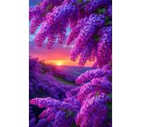 30 Piece Jigsaw Puzzles for Adults, Lilacs Sunset Classic Puzzle, 9.8x7.9 inch, Premium Interlocking No Dust, Family Indoor Activity