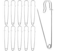 30-Piece Large Safety, Sturdy Bulk, Strong Blanket Pins, Heavy Duty Stainless Steel Safety Pins for Clothes, Blankets, Crafts