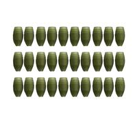 30-Piece Match Elastic Dacron Connectors for Carp Pole Rigs | Internal knot-lock hole, solid and hollow compatible, coarse bead stop, plastic build