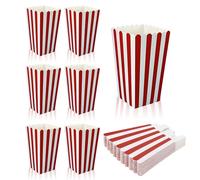 30-Piece Red Popcorn Boxes, Classic Solid Colour Popcorn Containers and Party Snack Boxes for Movie Night Supplies (7x9x16.5cm)
