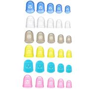 30-Piece Silicone Finger Protectors for Guitar Playing, Anti-Slip Thimble Guards for Fingertips - Versatile Accessories for Musicians, Sewing, and Knitting Enthusiasts