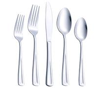 30-Piece Silverware Set for 6, GoGeiLi Stainless Steel Flatware Cutlery Set for 6, Include Fork, Knife and Spoon Set, Mirror Finished