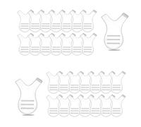 30-Piece Transparent Y-Shaped Silicone Lash Comb Tools for Eyelash Perming and Extension - Professional Eyelash Separator Brush Applicator for Precise Lash Lifting, Grafting, and Styling