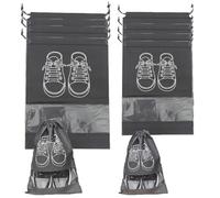 30 Piece Travel Shoe Bags, Use as Storage or Shoe Travel Bags, Non-Woven Fabric with String to Save Space (Gray) Gray. small30pcs