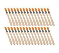 30-Piece Wire Brush Set, Nylon Bristles with Wooden Handle for Paint & Cleaning