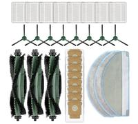 (30 Pieces) 105 Combo Replacement Parts for iRobot Roomba 105 Combo, Combo Essential, Combo 2 Essential Y051042 Accessories, 3 Roller Brush, 8 Side Brushes, 8 HEPA Filters 8 Dust Bags, 3 Mop Pads