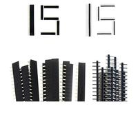 30 Pieces 2.54 mm 10-Pin Header Male and Female Pin Header PCB Soldering Pin Hole Grid Board Connector Prototype Shield