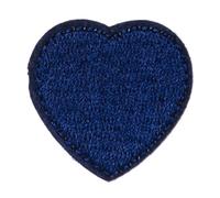30 pieces 3.4 cm x 3.3 cm heart patches for iron-on, heart-shaped embroidered patches, iron-on patches for DIY crafts, clothing decoration, navy blue