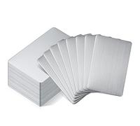 30 Pieces 304 Stainless Steel Metal Business Cards Blank Steel Laser Engraving Stainless Cards for House Office Customer DIY Gift Plate, 86 x 54 mm(0.8mm Thickness)